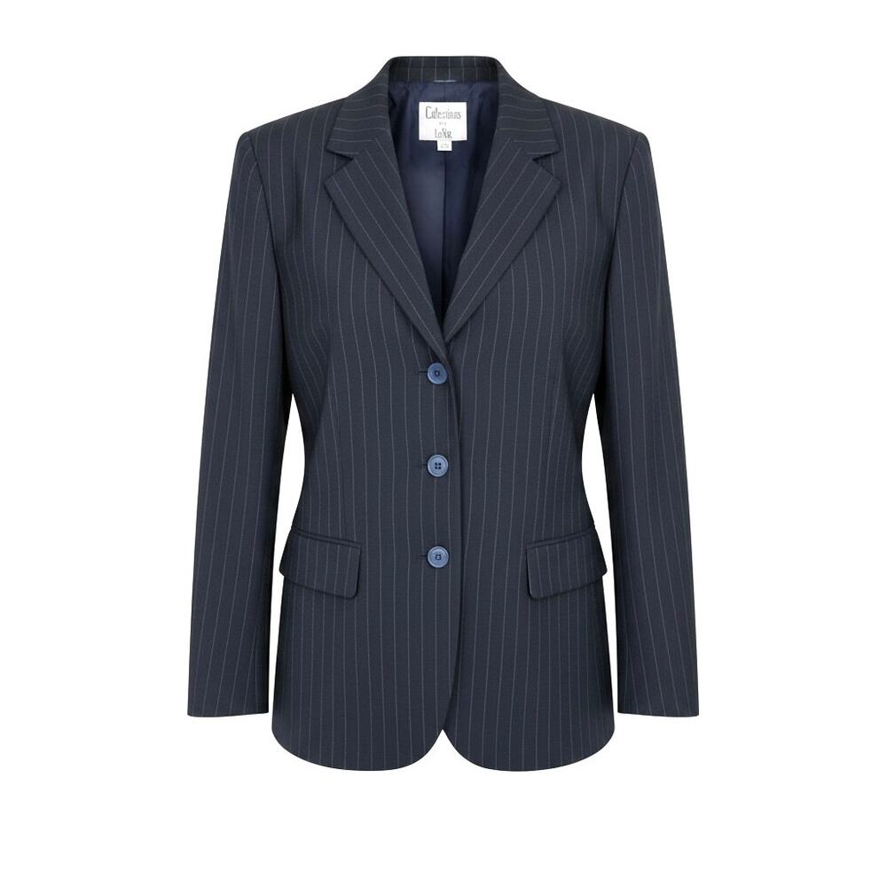 Vintage Collection by Le Suit Navy Pinstripe Blazer 90s Corporate Officecore